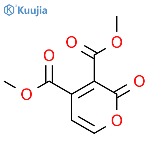 2H-Pyran-3,4-dicarboxylic acid, 2-oxo-, dimethyl ester structure