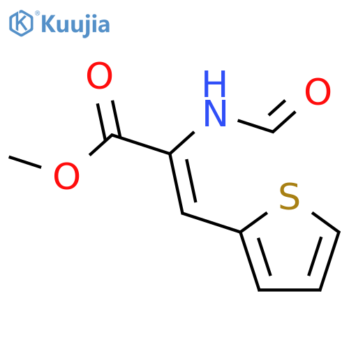 2-Propenoic acid, 2-(formylamino)-3-(2-thienyl)-, methyl ester, (Z)- structure