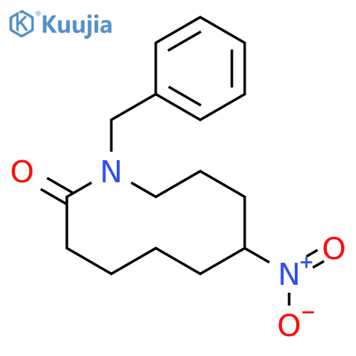 2(1H)-Azecinone, octahydro-7-nitro-1-(phenylmethyl)- structure