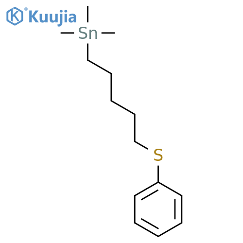 Stannane, trimethyl[5-(phenylthio)pentyl]- structure