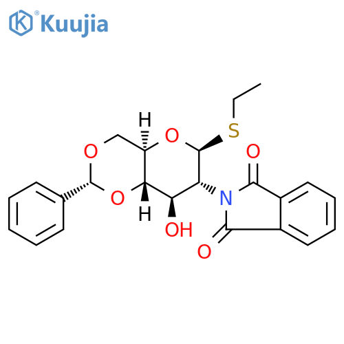 Ethyl 4,6-O-benzylidene-2-deoxy-2-phthalimido-1-thio-β-D-glucopyranoside structure