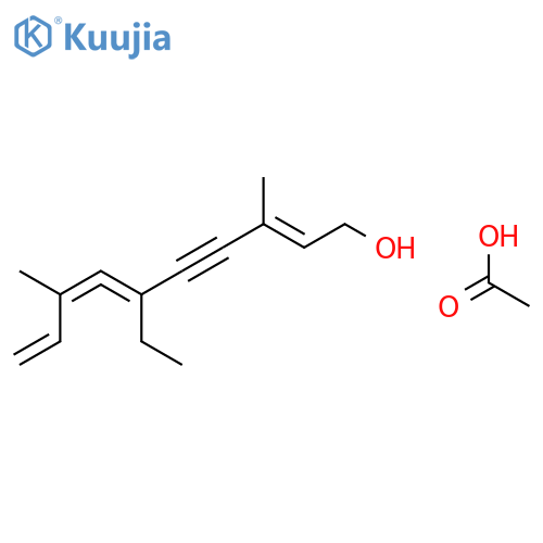 2,6,7,9-Decatetraen-4-yn-1-ol, 6-ethyl-3,8-dimethyl-, acetate, (E)- structure