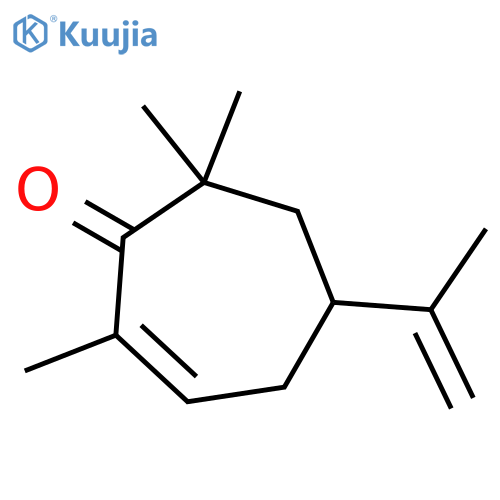 2-Cyclohepten-1-one, 2,7,7-trimethyl-5-(1-methylethenyl)- structure