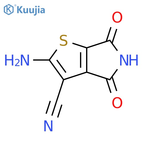2-amino-5,6-dihydro-4,6-dioxo-4H-Thieno[2,3-c]pyrrole-3-carbonitrile structure