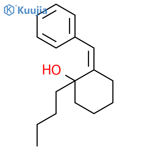 Cyclohexanol, 1-butyl-2-(phenylmethylene)-, (E)- structure