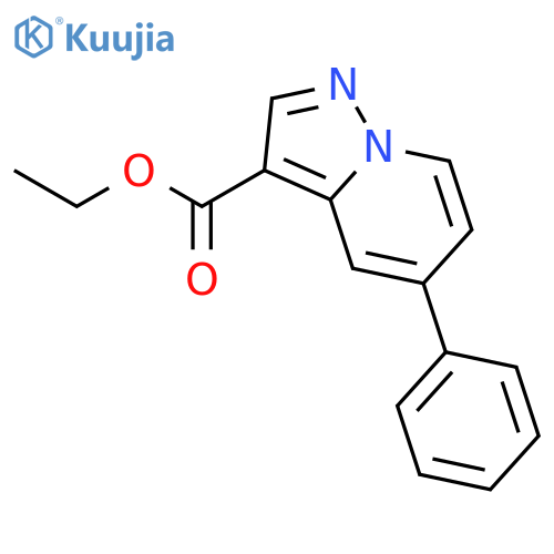 Pyrazolo[1,5-a]pyridine-3-carboxylic acid, 5-phenyl-, ethyl ester structure