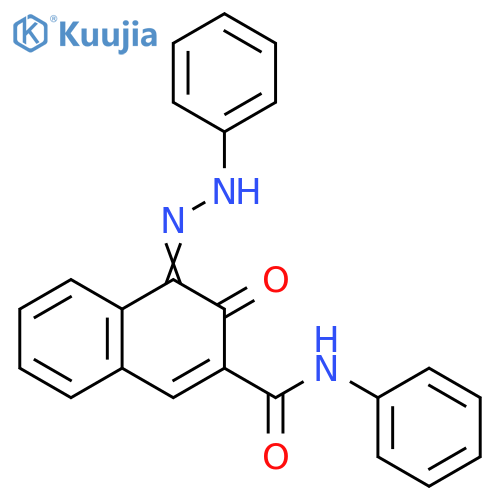 2-Naphthalenecarboxamide, 3,4-dihydro-3-oxo-N-phenyl-4-(2-phenylhydrazinylidene)- structure