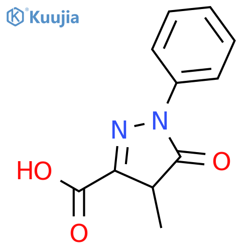 1H-Pyrazole-3-carboxylic acid, 4,5-dihydro-4-methyl-5-oxo-1-phenyl- structure
