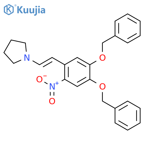 1-(4,5-Bis(benzyloxy)-2-nitrostyryl)pyrrolidine structure