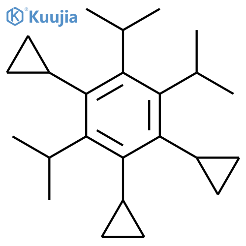 Benzene, 1,2,4-tricyclopropyl-3,5,6-tris(1-methylethyl)- structure