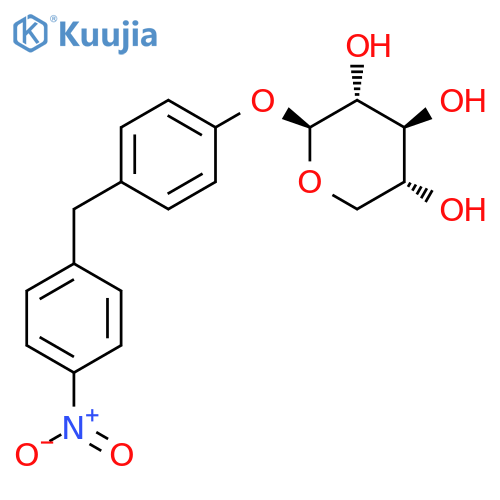 4-(4-nitrobenzyl)phenyl beta-D-xylopyranoside structure
