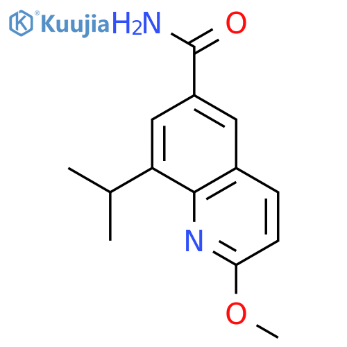 6-Quinolinecarboxamide, 2-methoxy-8-(1-methylethyl)- structure