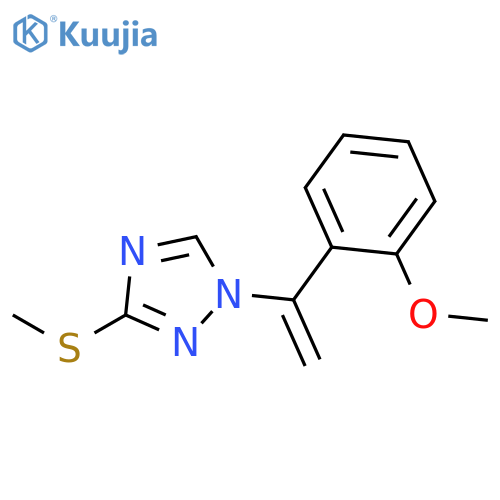 1H-1,2,4-Triazole, 1-[1-(2-methoxyphenyl)ethenyl]-3-(methylthio)- structure