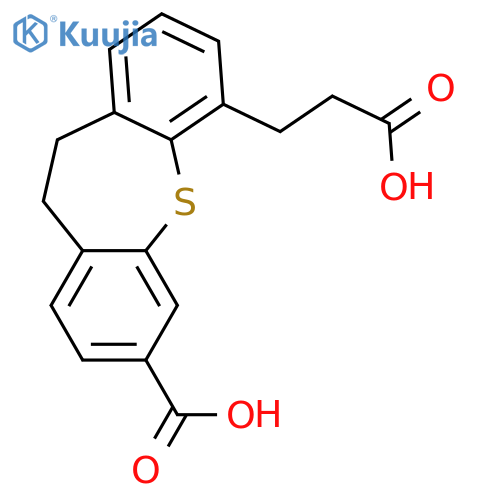 Dibenzo[b,f]thiepin-4-propanoic acid, 7-carboxy-10,11-dihydro- structure