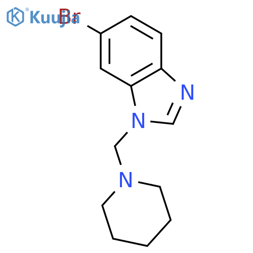 1H-Benzimidazole, 6-bromo-1-(1-piperidinylmethyl)- structure