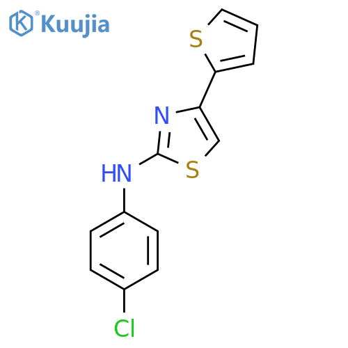 N-(4-chlorophenyl)-4-(thiophen-2-yl)-1,3-thiazol-2-amine structure