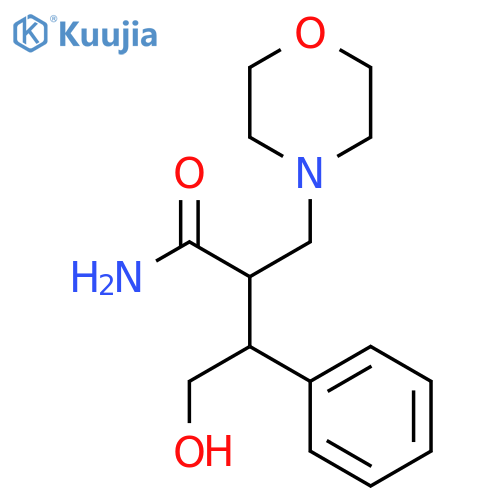 4-hydroxy-2-(morpholin-4-ylmethyl)-3-phenylbutanamide structure