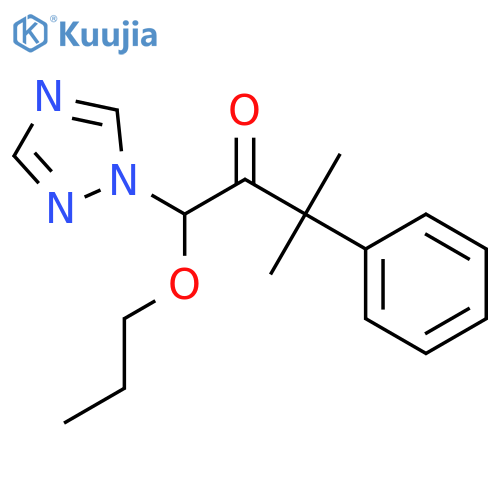 2-Butanone, 3-methyl-3-phenyl-1-propoxy-1-(1H-1,2,4-triazol-1-yl)- structure