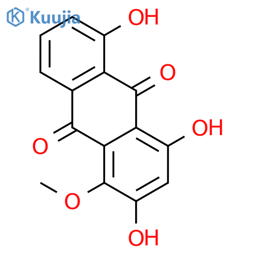 9,10-Anthracenedione, 2,4,5-trihydroxy-1-methoxy- structure