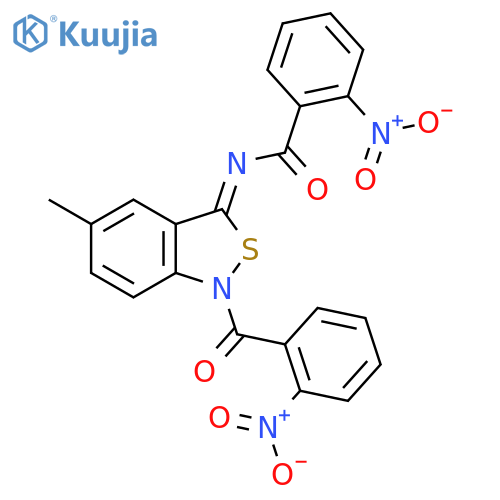N-(5-Methyl-1-(2-nitrobenzoyl)-2,1-benzisothiazol-3(1H)-ylidene)-2-nitrobenzamide structure