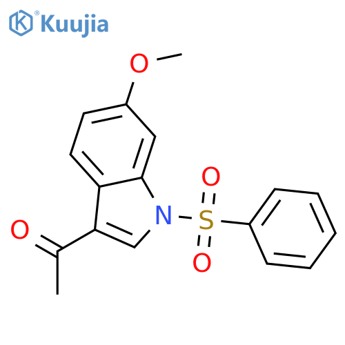 1-(6-Methoxy-1-(phenylsulfonyl)-1H-indol-3-yl)ethanone structure
