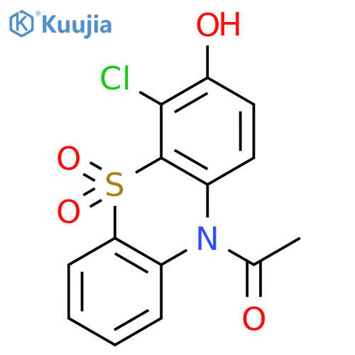 10H-Phenothiazin-3-ol, 10-acetyl-4-chloro-, 5,5-dioxide structure