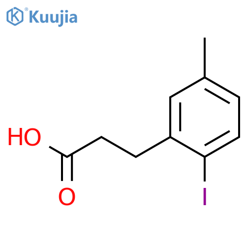 Benzenepropanoic acid, 2-iodo-5-methyl- structure