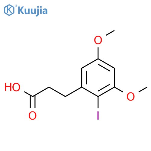 Benzenepropanoic acid, 2-iodo-3,5-dimethoxy- structure