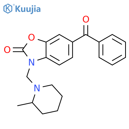 2(3H)-Benzoxazolone,6-benzoyl-3-[(2-methyl-1-piperidinyl)methyl]- structure