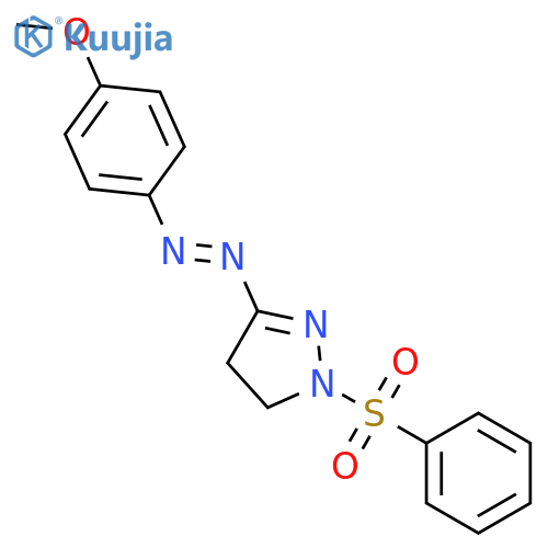 1H-Pyrazole, 4,5-dihydro-3-[(4-methoxyphenyl)azo]-1-(phenylsulfonyl)- structure