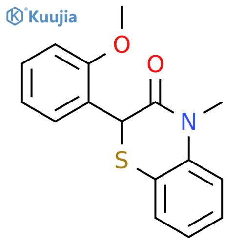 2H-1,4-Benzothiazin-3(4H)-one, 2-(2-methoxyphenyl)-4-methyl- structure