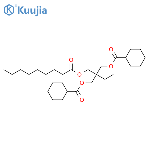 Cyclohexanecarboxylic acid, 2-ethyl-2-[[(1-oxononyl)oxy]methyl]-1,3-propanediyl ester (9CI) structure