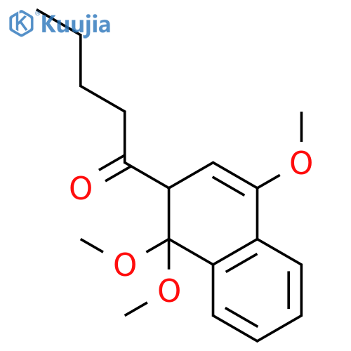 1-Pentanone, 1-(1,2-dihydro-1,1,4-trimethoxy-2-naphthalenyl)- structure
