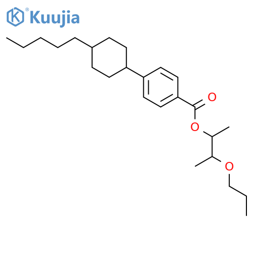 Benzoic acid, 4-(4-pentylcyclohexyl)-, 1-methyl-2-propoxypropyl ester structure