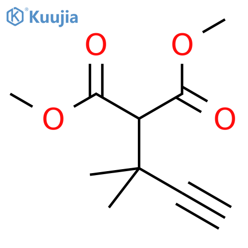 Propanedioic acid, (1,1-dimethyl-2-propynyl)-, dimethyl ester structure