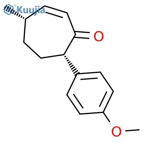 2-Cyclohepten-1-one, 7-(4-methoxyphenyl)-4-methyl-, cis- structure