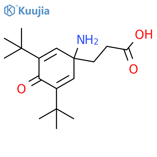 2,5-Cyclohexadiene-1-propanoic acid, 1-amino-3,5-bis(1,1-dimethylethyl)-4-oxo- structure
