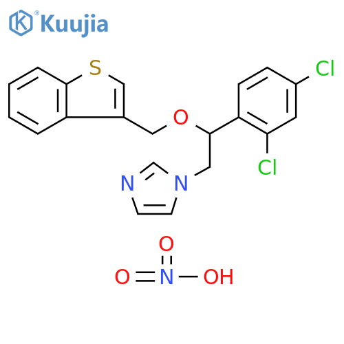 1H-Imidazole,1-[2-(benzo[b]thien-3-ylmethoxy)-2-(2,4-dichlorophenyl)ethyl]-,mononitrate structure