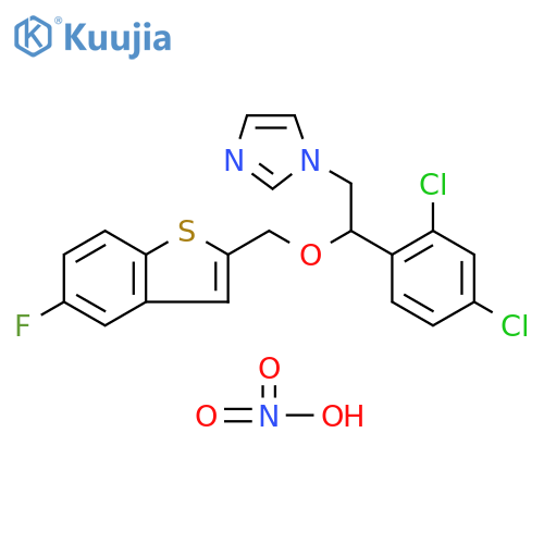 1H-Imidazole,1-[2-(2,4-dichlorophenyl)-2-[(5-fluorobenzo[b]thien-2-yl)methoxy]ethyl]-,mononitrate structure