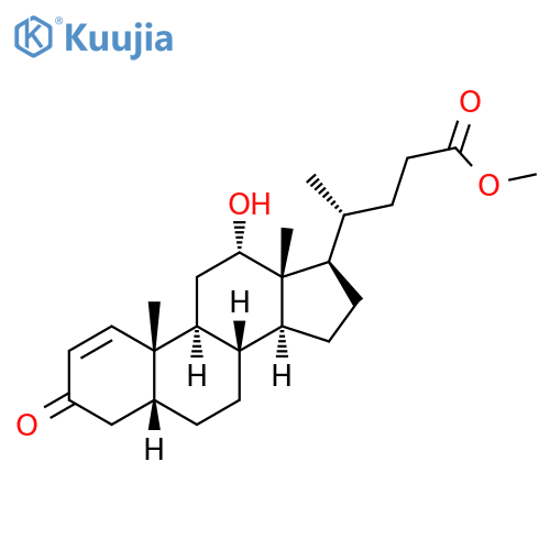 Chol-1-en-24-oic acid, 12-hydroxy-3-oxo-, methyl ester, (5β,12α)- structure