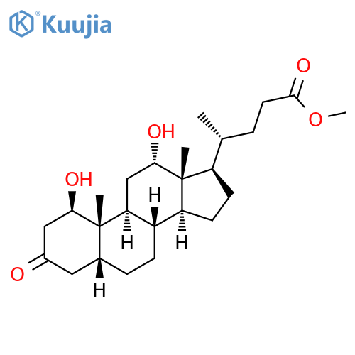 Cholan-24-oic acid, 1,12-dihydroxy-3-oxo-, methyl ester, (1β,5β,12α)- (9CI) structure