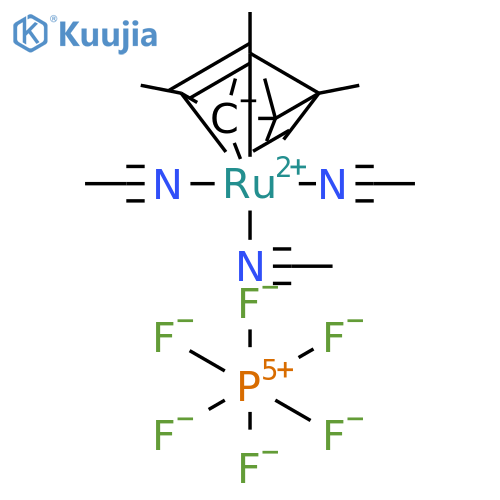 TRIS(ACETONITRILE)PENTAMETHYLCYCLOPENTADIENYLRUTHENIUM (I) HEXAFLUOROPHOSPHATE structure