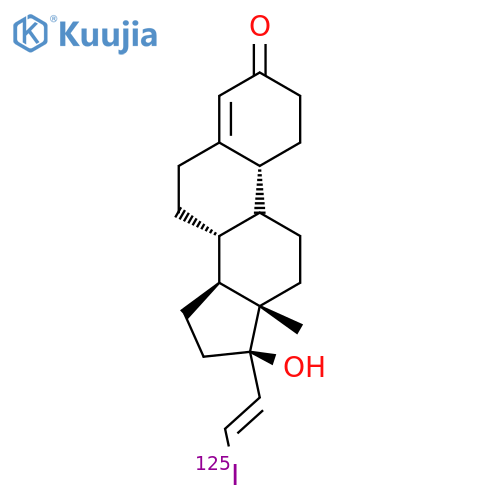 19-Norpregna-4,20-dien-3-one,17-hydroxy-21-(iodo-125I)-, (17a,20E)- (9CI) structure