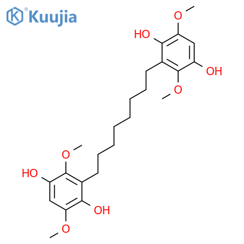 1,4-Benzenediol, 2,2'-(1,8-octanediyl)bis[3,6-dimethoxy- structure