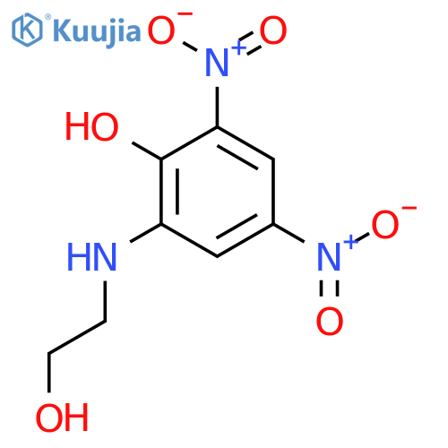2-((2-Hydroxyethyl)amino)-4,6-dinitrophenol structure