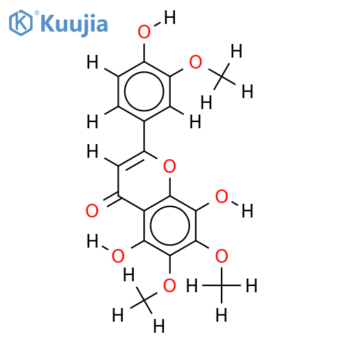 5,8,4'-trihydroxy-6,5,3'-trimethoxyflavone structure