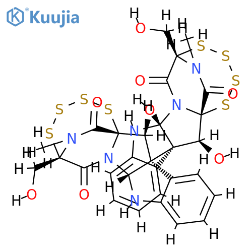 (6S,6'S)-17,18:17',18'-Diseco-2,2',5,5'-tetrademercapto-2,5:2',5'-bispertetrathio-6,6'-dihydroxychetocin structure