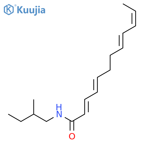 2,4,8,10-Dodecatetraenamide, N-(2-methylbutyl)-, (E,E,E,Z)- structure