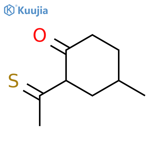 Cyclohexanone, 4-methyl-2-(1-thioxoethyl)- structure