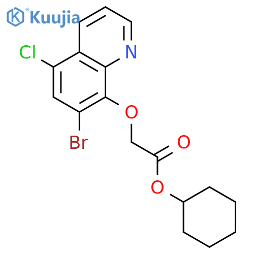 Acetic acid, [(7-bromo-5-chloro-8-quinolinyl)oxy]-, cyclohexyl ester structure